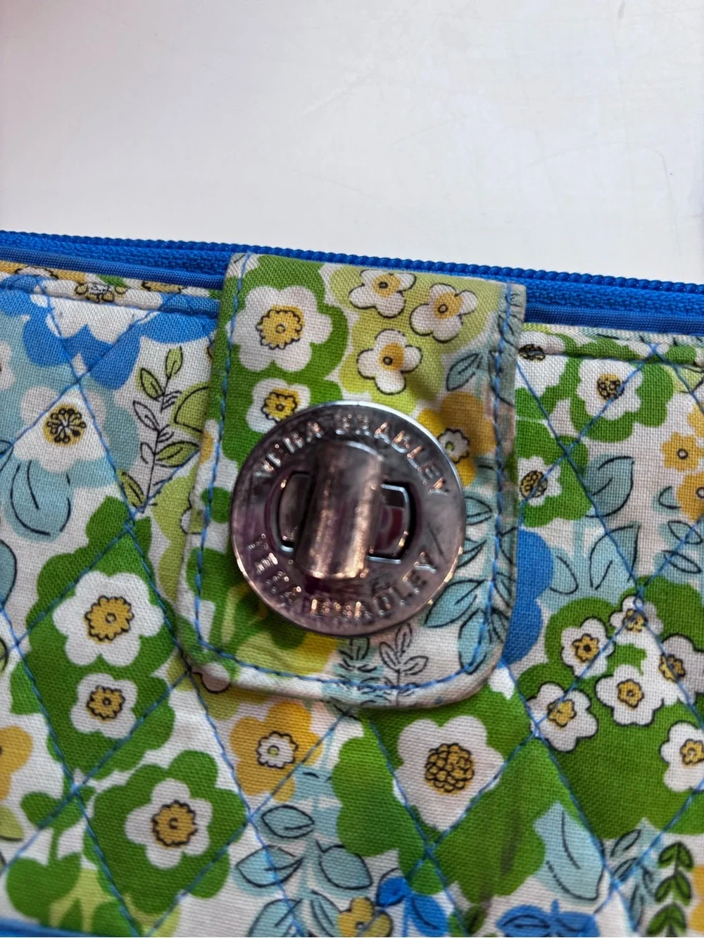 Vera Bradley Blue, Green & Yellow Floral Zip-Around Wallet - Picture 2 of 5